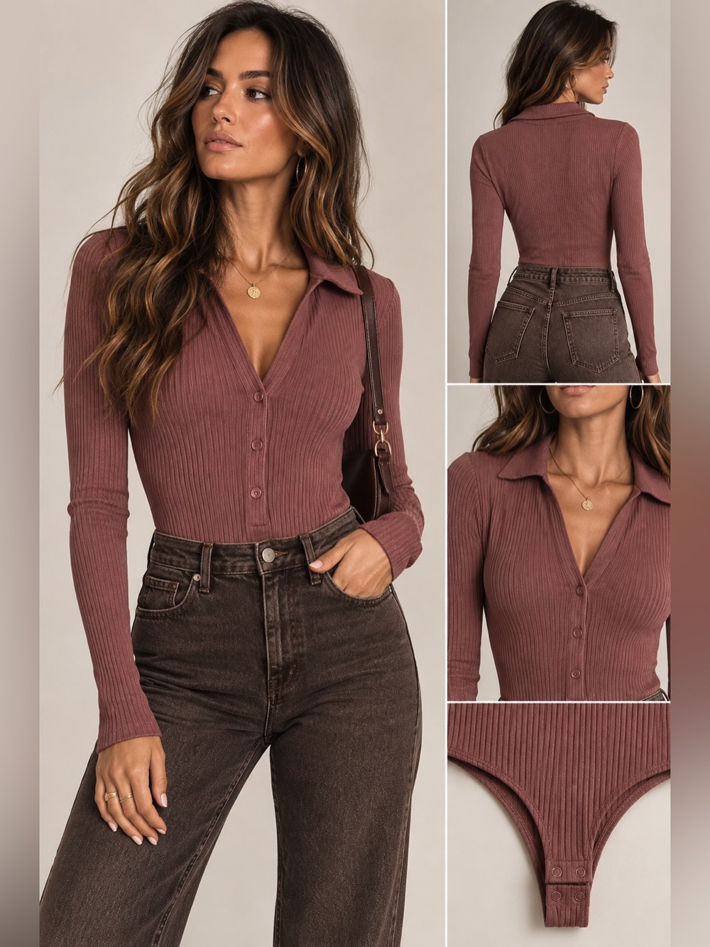 Wilfred Ribbed Polo Bodysuit — Size M — NWT